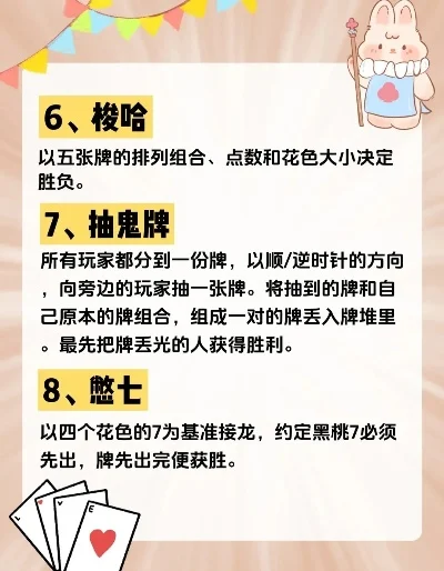 纸牌游戏上手难度排名