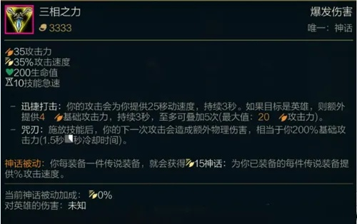 神话装备三相之力